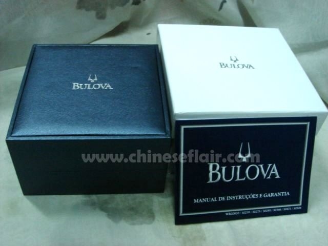 Replica Bulova Watch Box / Black Solid Boxes on Sale